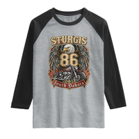 Sturgis South Dakota Motorcycle Lover Eagle 86th Anniversary Raglan Shirt