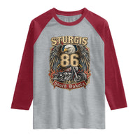 Sturgis South Dakota Motorcycle Lover Eagle 86th Anniversary Raglan Shirt