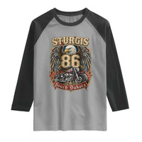 Sturgis South Dakota Motorcycle Lover Eagle 86th Anniversary Raglan Shirt