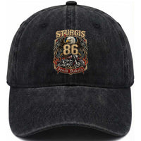 Sturgis South Dakota Motorcycle Lover Eagle 86th Anniversary Washed Cotton Baseball Cap