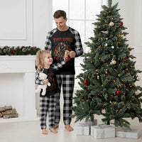 Three Coffees No Lunch Plaid Pajama Set Funny Medieval Knight Coffee Lover