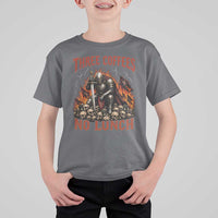 Three Coffees No Lunch T Shirt For Kid Funny Medieval Knight Coffee Lover