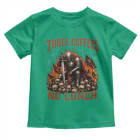 Three Coffees No Lunch Toddler T Shirt Funny Medieval Knight Coffee Lover