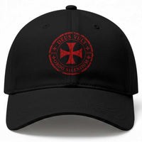 Deus Vult Ordo Silentium Knights Templar Est 1119 Baseball Cap Crusader Cross