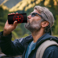 Deus Vult Ordo Silentium Knights Templar Est 1119 4 in 1 Can Cooler Tumbler Crusader Cross