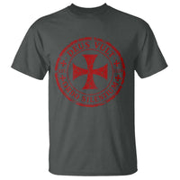 Deus Vult Ordo Silentium Knights Templar Est 1119 T Shirt Crusader Cross