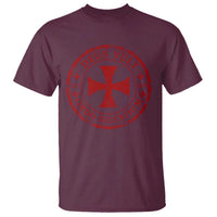 Deus Vult Ordo Silentium Knights Templar Est 1119 T Shirt Crusader Cross