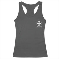 Knights Hospitaller Maltese Cross Catholic Christian Deus Vult Racerback Tank Top