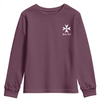 Knights Hospitaller Maltese Cross Catholic Christian Deus Vult Youth Sweatshirt