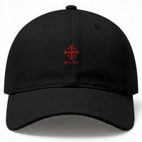 Deus Vult Catholic Knight Templar Jerusalem Cross Baseball Cap