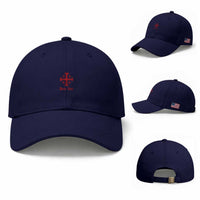 Deus Vult Catholic Knight Templar Jerusalem Cross Baseball Cap