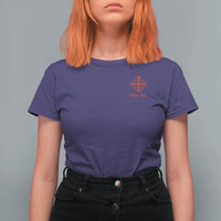 Deus Vult Catholic Knight Templar Jerusalem Cross T Shirt For Women