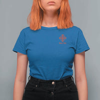 Deus Vult Catholic Knight Templar Jerusalem Cross T Shirt For Women