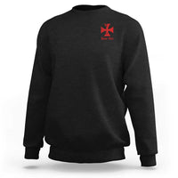 Deus Vult Catholic Knight Templar Crusader Cross Faith Sweatshirt