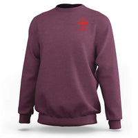 Deus Vult Catholic Knight Templar Crusader Cross Faith Sweatshirt