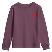 Deus Vult Catholic Knight Templar Crusader Cross Faith Youth Sweatshirt