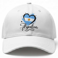 Argentina Heart Argentinian Flag Sun of May Patriotic Baseball Cap