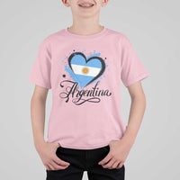 Argentina Heart Argentinian Flag Sun of May Patriotic T Shirt For Kid