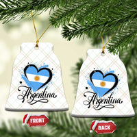 Argentina Heart Argentinian Flag Sun of May Patriotic Ceramic Ornament
