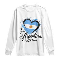 Argentina Heart Argentinian Flag Sun of May Patriotic Long Sleeve Shirt
