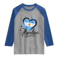 Argentina Heart Argentinian Flag Sun of May Patriotic Raglan Shirt