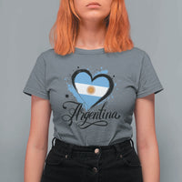 Argentina Heart Argentinian Flag Sun of May Patriotic T Shirt For Women