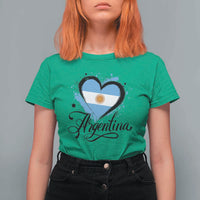 Argentina Heart Argentinian Flag Sun of May Patriotic T Shirt For Women