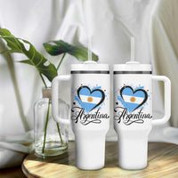 Argentina Heart Argentinian Flag Sun of May Patriotic Tumbler With Handle