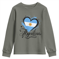 Argentina Heart Argentinian Flag Sun of May Patriotic Youth Sweatshirt