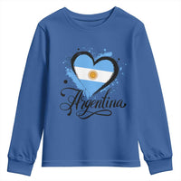 Argentina Heart Argentinian Flag Sun of May Patriotic Youth Sweatshirt