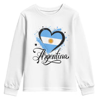 Argentina Heart Argentinian Flag Sun of May Patriotic Youth Sweatshirt