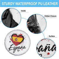 Espana Heart Spanish Flag Patriotic Spain Pride Spare Tire Cover