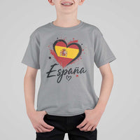 Espana Heart Spanish Flag Patriotic Spain Pride T Shirt For Kid