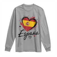 Espana Heart Spanish Flag Patriotic Spain Pride Long Sleeve Shirt