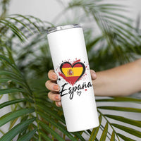 Espana Heart Spanish Flag Patriotic Spain Pride Skinny Tumbler