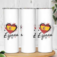 Espana Heart Spanish Flag Patriotic Spain Pride Skinny Tumbler