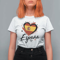 Espana Heart Spanish Flag Patriotic Spain Pride T Shirt For Women