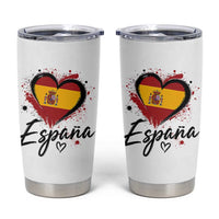 Espana Heart Spanish Flag Patriotic Spain Pride Tumbler Cup