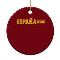 Espana Spain Vintage Sports Design Spanish Flag Ceramic Ornament