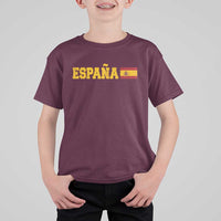 Espana Spain Vintage Sports Design Spanish Flag T Shirt For Kid