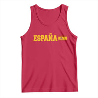 Espana Spain Vintage Sports Design Spanish Flag Tank Top