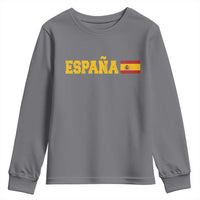 Espana Spain Vintage Sports Design Spanish Flag Youth Sweatshirt