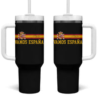 Vamos Espana Spainish Flag Vintage Spain Coat of Arms Tumbler With Handle