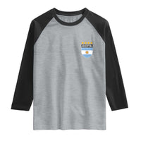 Argentina 4th Star Vintage Argentine Football Crest Raglan Shirt