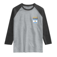 Argentina 4th Star Vintage Argentine Football Crest Raglan Shirt