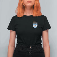 Argentina 4th Star Vintage Argentine Football Crest T Shirt For Women