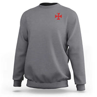 Vintage Catholic Knight Templar Crusader Cross Sweatshirt
