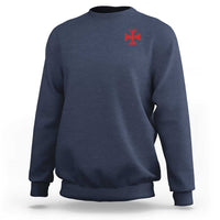 Vintage Catholic Knight Templar Crusader Cross Sweatshirt