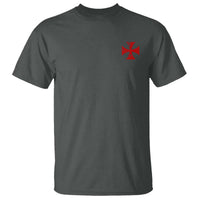 Vintage Catholic Knight Templar Crusader Cross T Shirt