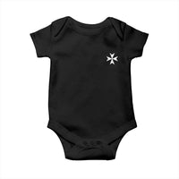 Knights Hospitaller Vintage Maltese Cross Catholic Christian Baby Onesie